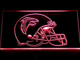 Atlanta Falcons Helmet LED Neon Sign USB - Red - TheLedHeroes