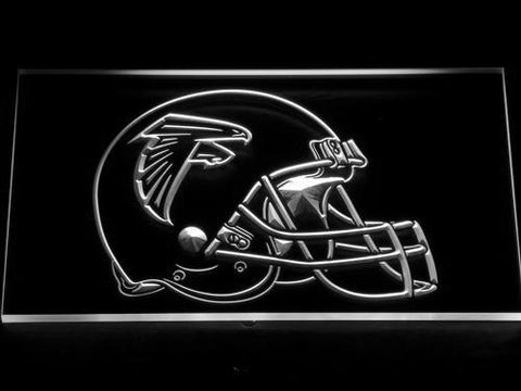 Atlanta Falcons Helmet LED Neon Sign USB - White - TheLedHeroes