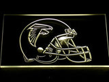 Atlanta Falcons Helmet LED Neon Sign Electrical - Yellow - TheLedHeroes