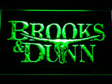 Brooks & Dunn LED Neon Sign USB - Green - TheLedHeroes