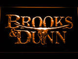 Brooks & Dunn LED Neon Sign USB - Orange - TheLedHeroes