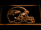 Baltimore Ravens Helmet LED Sign - Orange - TheLedHeroes