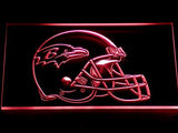 Baltimore Ravens Helmet LED Neon Sign USB - Red - TheLedHeroes