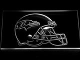 Baltimore Ravens Helmet LED Neon Sign USB - White - TheLedHeroes