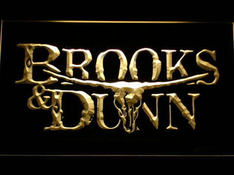 Brooks & Dunn LED Neon Sign Electrical - Yellow - TheLedHeroes