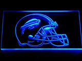 Buffalo Bills Helmet LED Neon Sign USB - Blue - TheLedHeroes