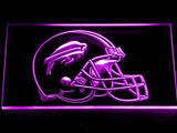 Buffalo Bills Helmet LED Neon Sign USB - Purple - TheLedHeroes