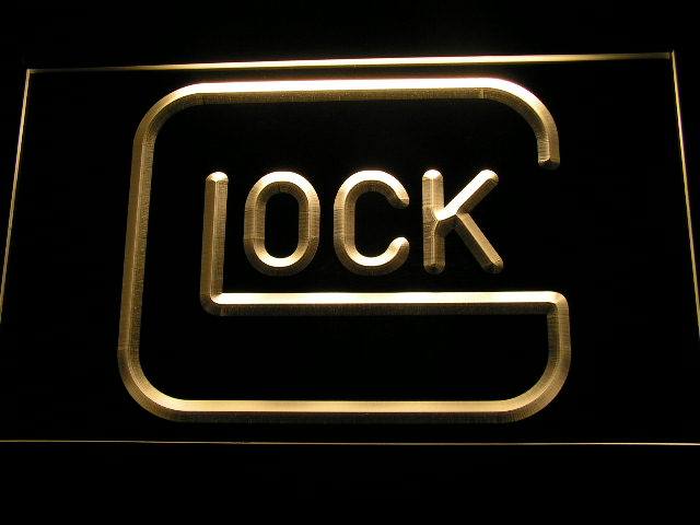 Lock Firearms LED Neon Sign USB - Yellow - TheLedHeroes
