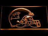 Carolina Panthers Helmet LED Neon Sign USB - Orange - TheLedHeroes