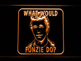 What would fonzie do? LED Neon Sign USB - Orange - TheLedHeroes