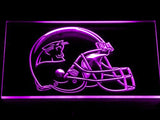 Carolina Panthers Helmet LED Neon Sign USB - Purple - TheLedHeroes