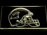 Carolina Panthers Helmet LED Neon Sign USB - Yellow - TheLedHeroes