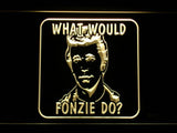 What would fonzie do? LED Neon Sign USB - Yellow - TheLedHeroes