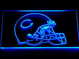 Chicago Bears Helmet LED Neon Sign USB - Blue - TheLedHeroes