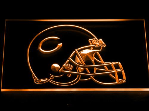 Chicago Bears Helmet LED Neon Sign Electrical - Orange - TheLedHeroes