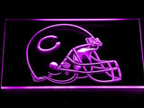 Chicago Bears Helmet LED Neon Sign USB - Purple - TheLedHeroes
