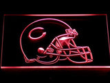 Chicago Bears Helmet LED Neon Sign USB - Red - TheLedHeroes