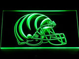 Cincinnati Bengals Helmet LED Neon Sign Electrical - Green - TheLedHeroes