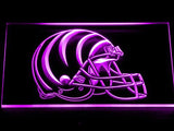 Cincinnati Bengals Helmet LED Neon Sign Electrical - Purple - TheLedHeroes