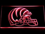 Cincinnati Bengals Helmet LED Neon Sign Electrical - Red - TheLedHeroes