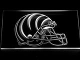 Cincinnati Bengals Helmet LED Neon Sign Electrical - White - TheLedHeroes