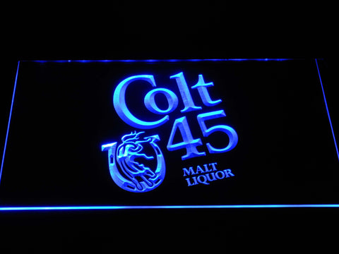 FREE Colt 45  LED Sign - Blue - TheLedHeroes