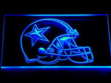 Dallas Cowboys Helmet LED Neon Sign USB - Blue - TheLedHeroes