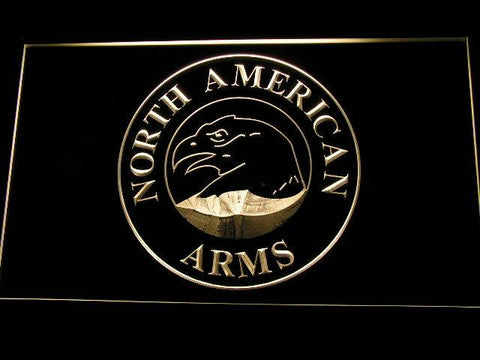 North American Arms LED Neon Sign USB - Yellow - TheLedHeroes