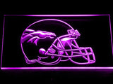 Denver Broncos Helmet LED Neon Sign USB - Purple - TheLedHeroes