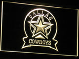 Dallas Cowboys (3) LED Neon Sign USB - Yellow - TheLedHeroes