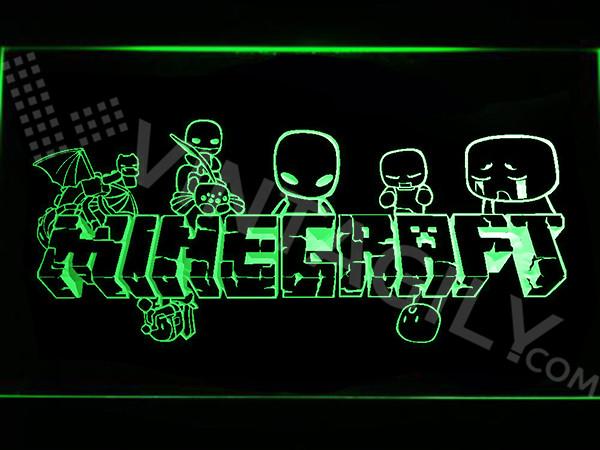 Minecraft 3 LED Neon Sign Electrical - Green - TheLedHeroes