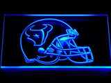 Houston Texans Helmet LED Neon Sign USB - Blue - TheLedHeroes