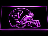 Houston Texans Helmet LED Neon Sign USB - Purple - TheLedHeroes