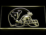 FREE Houston Texans Helmet LED Sign - Yellow - TheLedHeroes