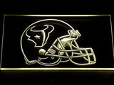 Houston Texans Helmet LED Neon Sign Electrical - Yellow - TheLedHeroes
