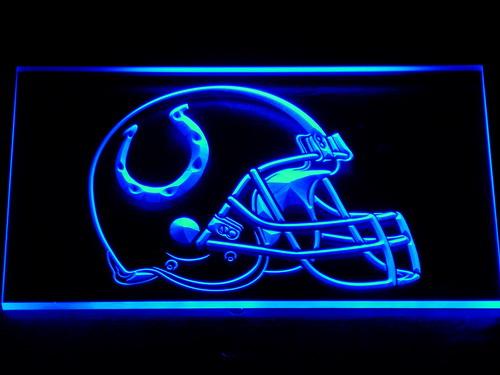 Indianapolis Colts Helmet LED Neon Sign Electrical - Blue - TheLedHeroes