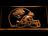 Jacksonville Jaguars Helmet LED Neon Sign Electrical - Orange - TheLedHeroes