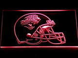 Jacksonville Jaguars Helmet LED Neon Sign USB - Red - TheLedHeroes