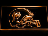 Miami Dolphins Helmet LED Neon Sign USB - Orange - TheLedHeroes
