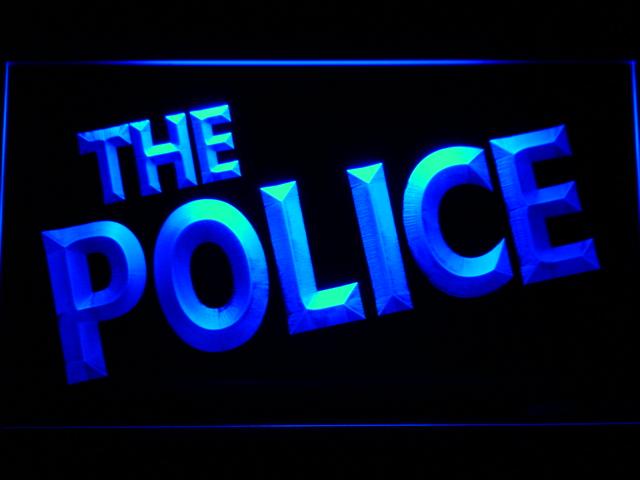 The Police LED Neon Sign USB - Blue - TheLedHeroes