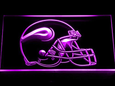 Minnesota Vikings Helmet LED Neon Sign Electrical - Purple - TheLedHeroes