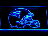 New England Patriots Helmet LED Neon Sign USB - Blue - TheLedHeroes