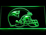 New England Patriots Helmet LED Neon Sign USB - Green - TheLedHeroes