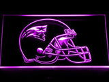 New England Patriots Helmet LED Neon Sign USB - Purple - TheLedHeroes