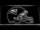 New England Patriots Helmet LED Neon Sign USB - White - TheLedHeroes