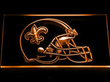 New Orleans Saints Helmet LED Neon Sign Electrical - Orange - TheLedHeroes