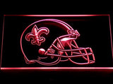 New Orleans Saints Helmet LED Neon Sign Electrical - Red - TheLedHeroes