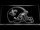 New Orleans Saints Helmet LED Neon Sign Electrical - White - TheLedHeroes