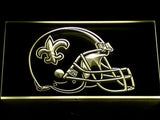 New Orleans Saints Helmet LED Sign - Yellow - TheLedHeroes