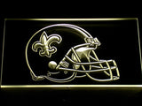 FREE New Orleans Saints Helmet LED Sign - Yellow - TheLedHeroes